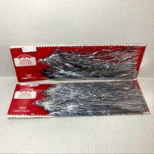 Silver Tinsel Icicle Strands 2 NEW Packages